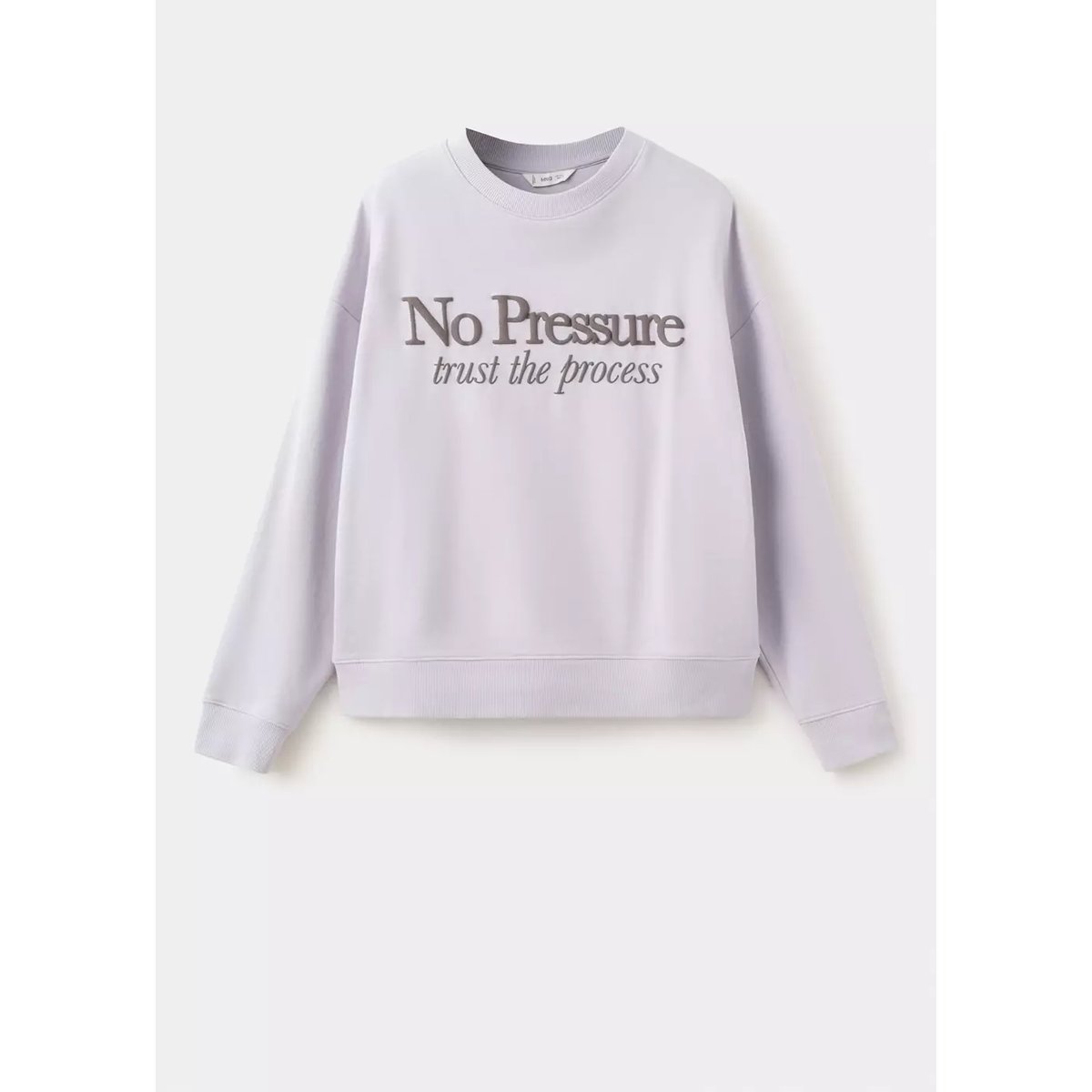Sweat-shirt coton texte violet clair/pastel, MANGO TEEN