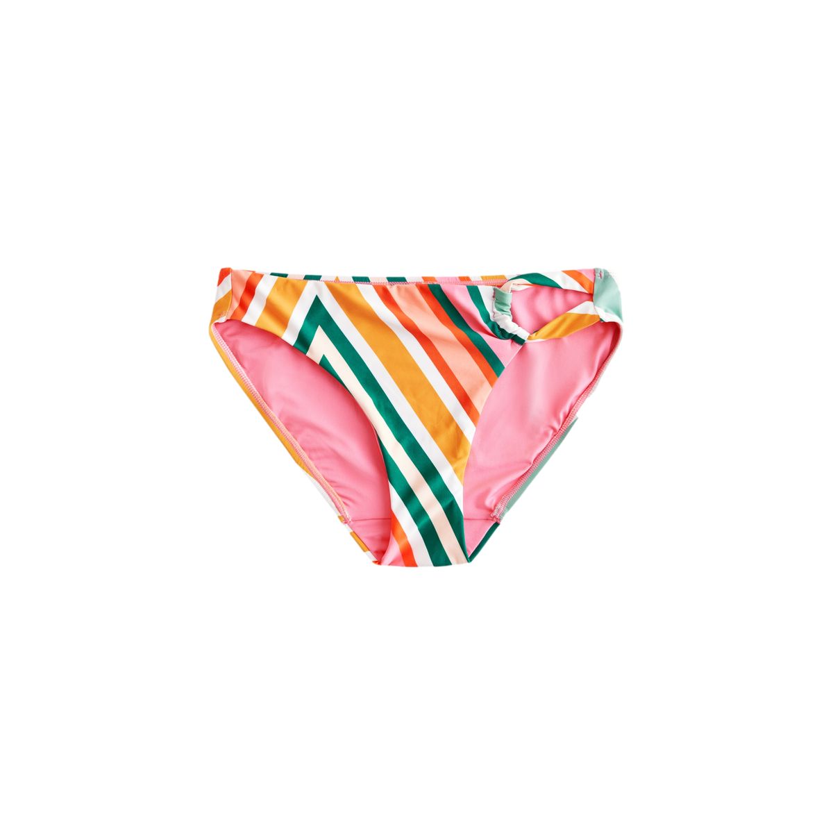 Bas de bikini échancré avec nœud rayures multicolores vives, NEXT