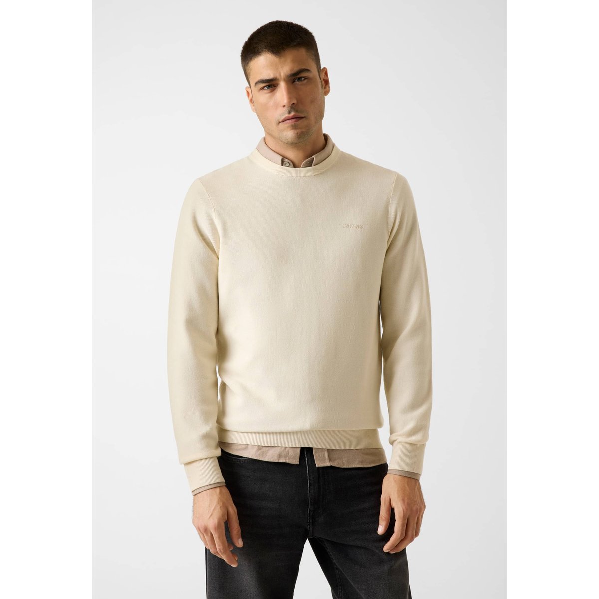 Pull En Mélange De Lyocell crème, GUESS