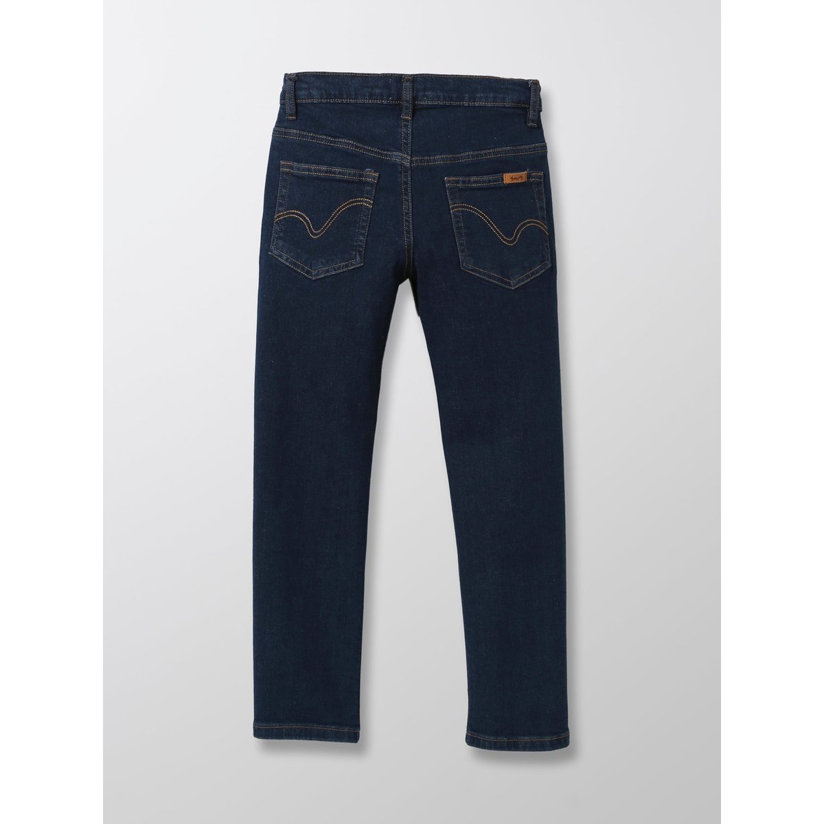 Jean droit bleu fonce uni, CYRILLUS