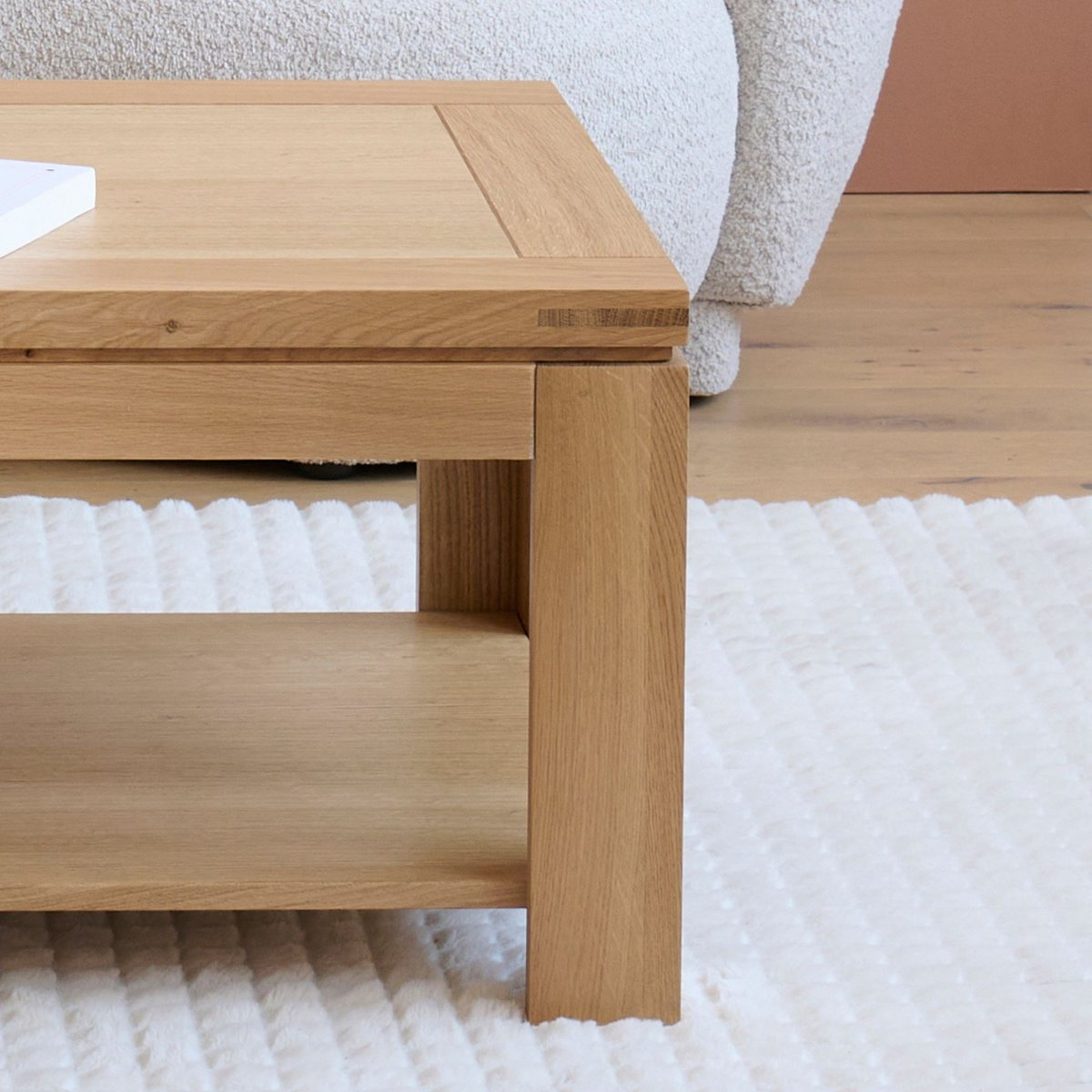 Table basse moderne bois chêne clair massif - BOSTON bois clair, HELLIN, DEPUIS 1862