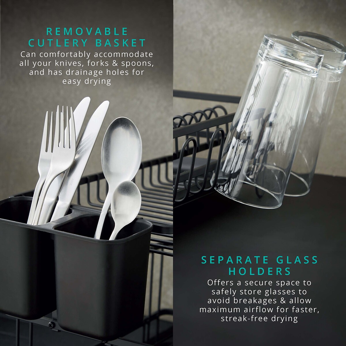 Stealth 12-Plate Dish Rack black, SWAN
