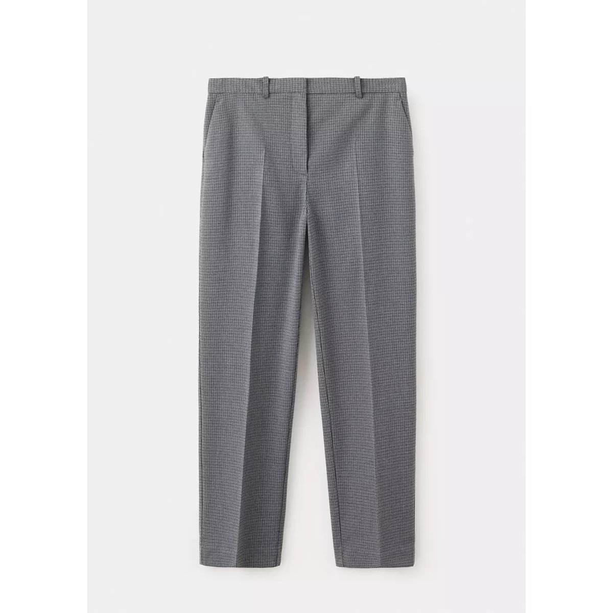 Pantalon droit fines rayures bleu, MANGO
