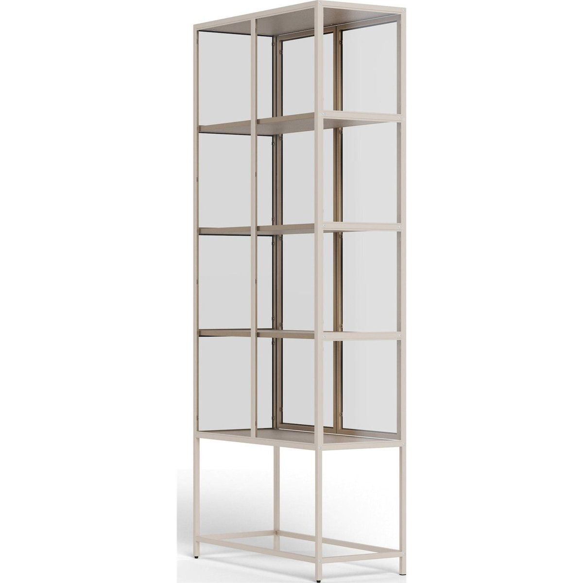 Vitrine deux portes collection SEAFORD beige, RECOLLECTION