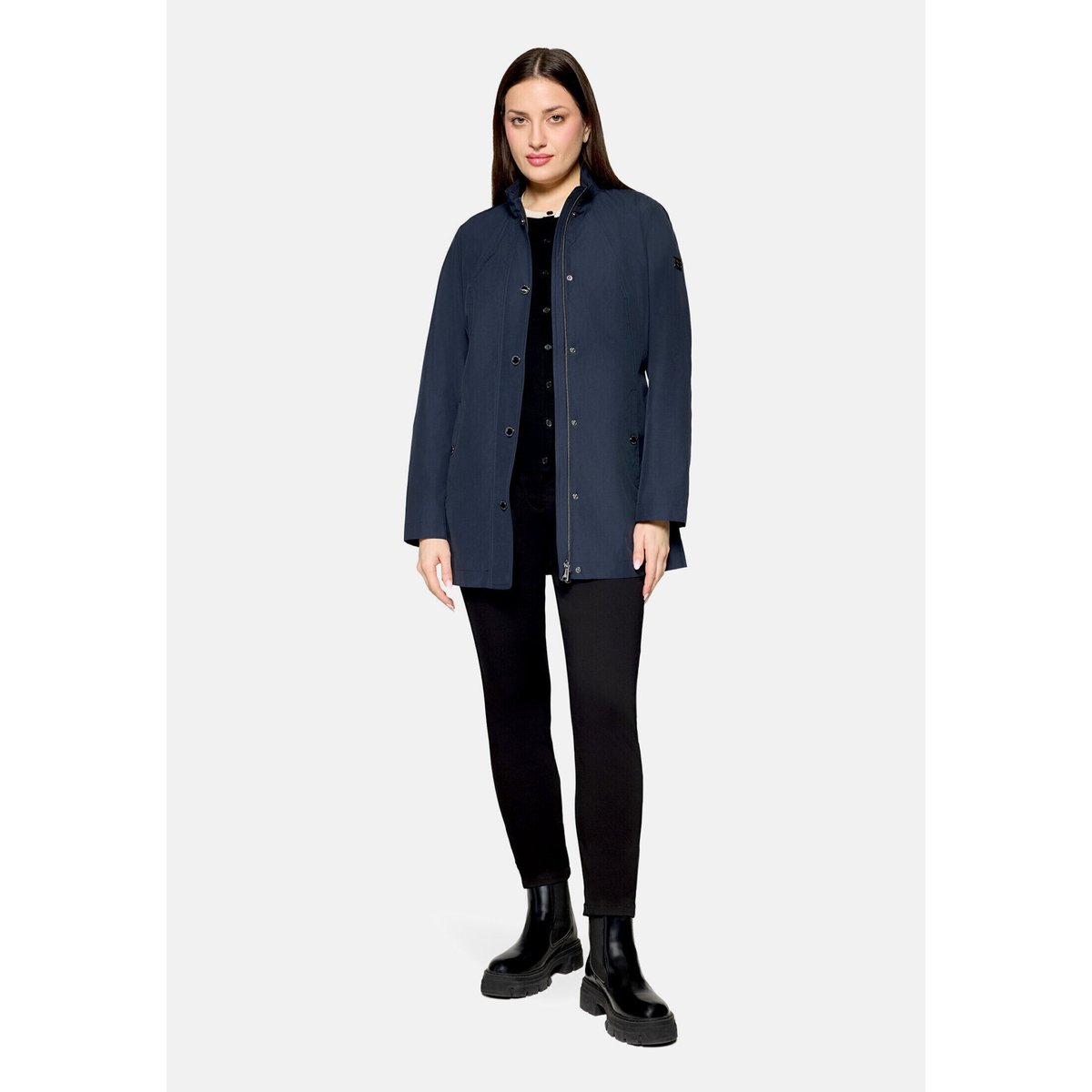 Veste outdoor à col droit bleu foncé, BETTY BARCLAY