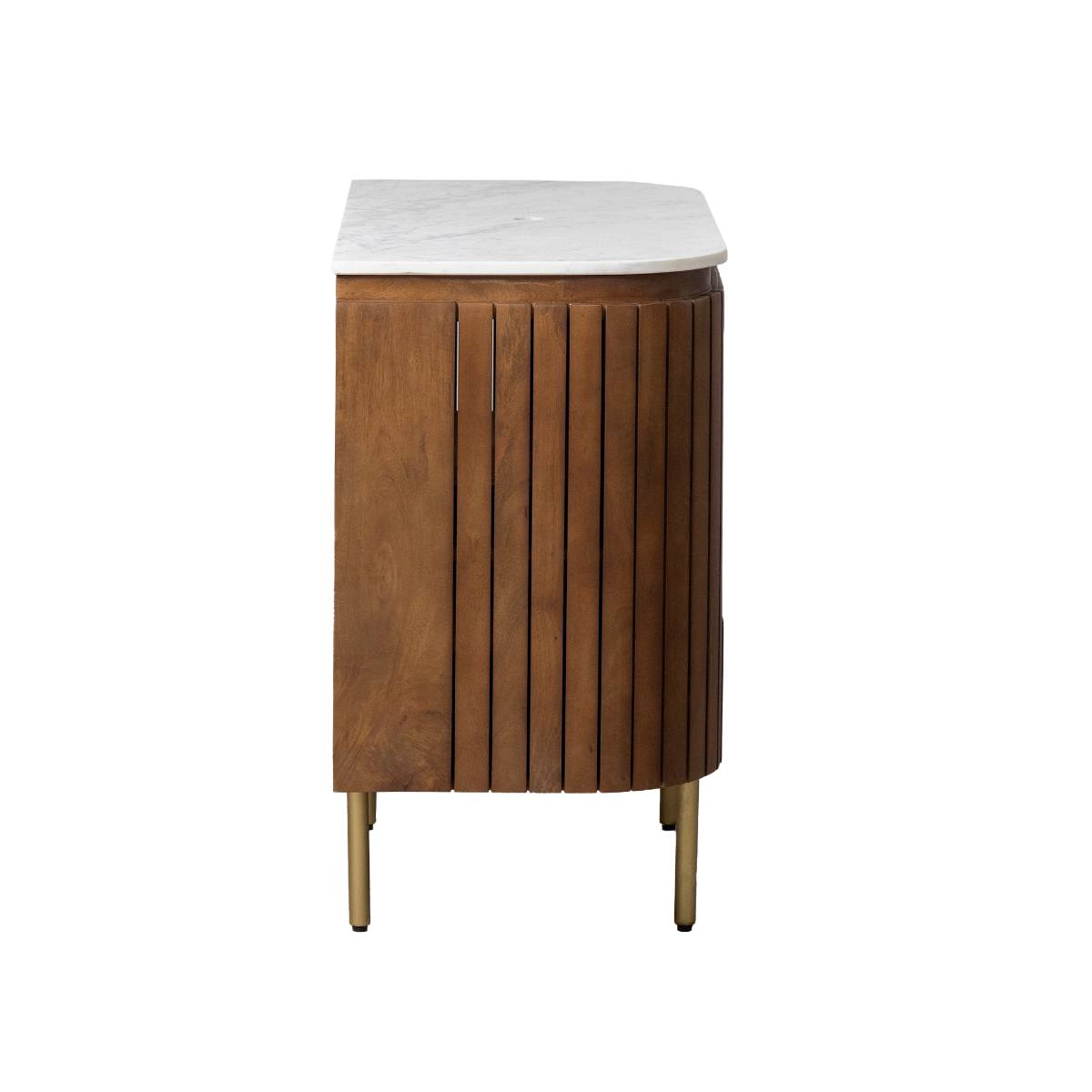 Meuble sous vasque en bois de manguier SIENNE bois foncé, MADE IN MEUBLES