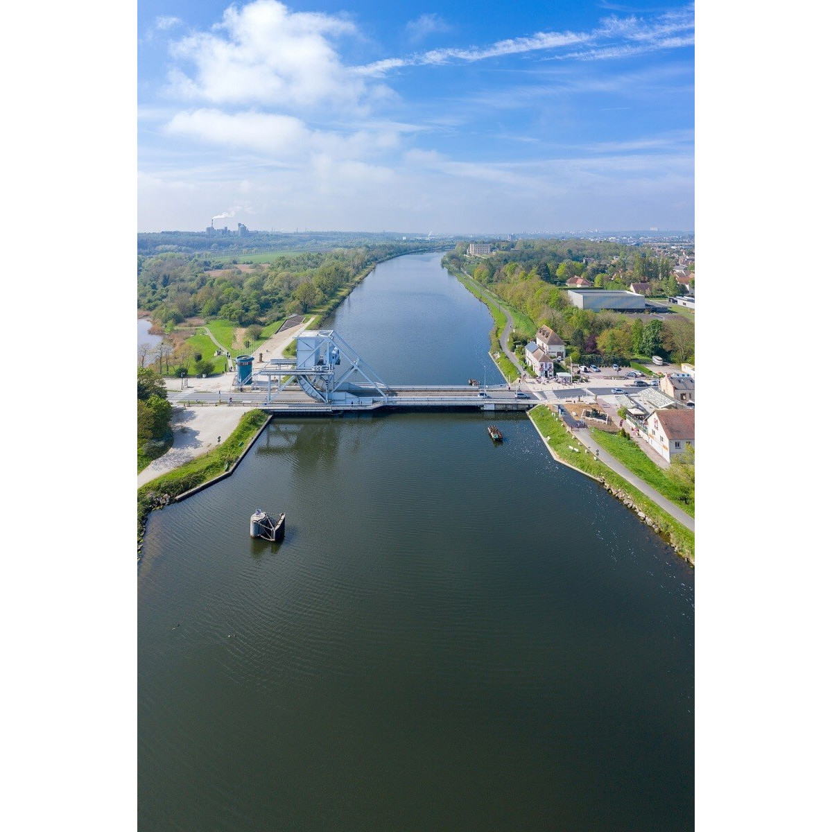Tableau Mural Pegasus Bridge Benouville ARCHITECTURE tableaux sur toile-bleu, CEANOTHE