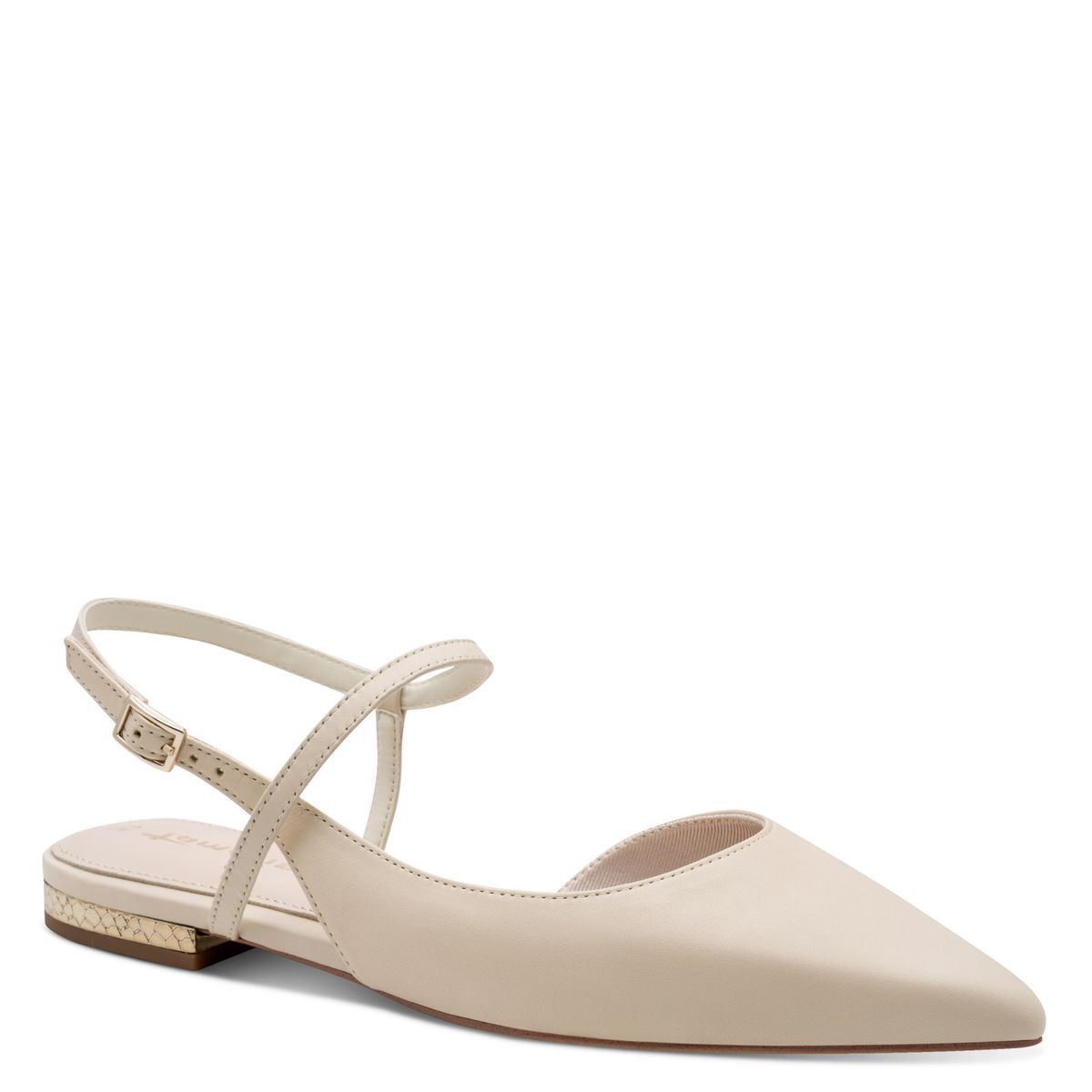 escarpin en cuir beige ivoire, TAMARIS