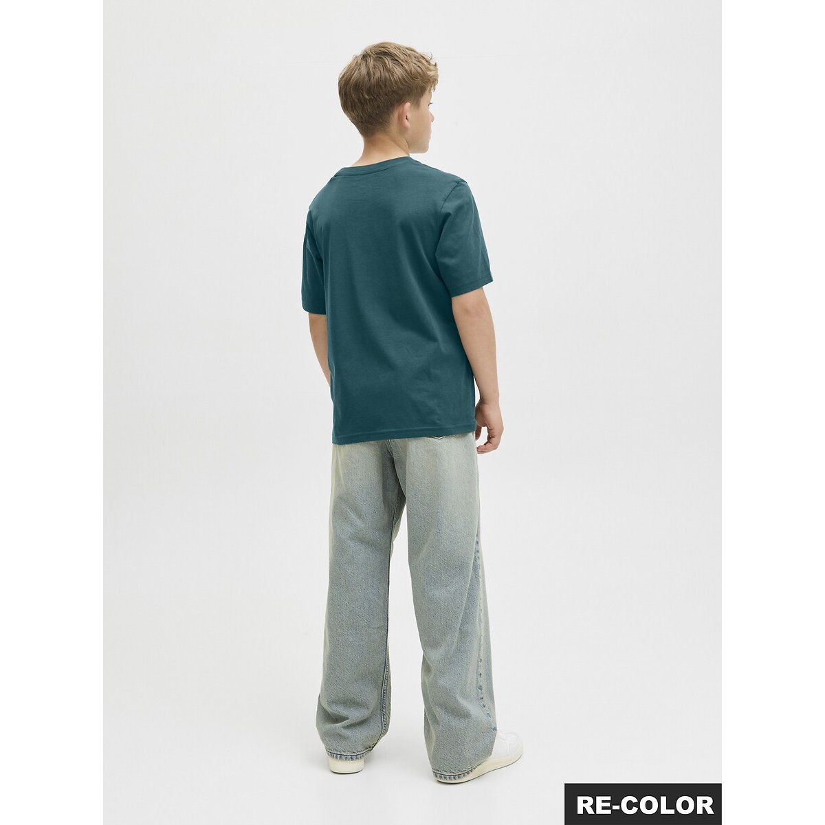 Logo Print Short Sleeve T-Shirt green, JACK & JONES JUNIOR