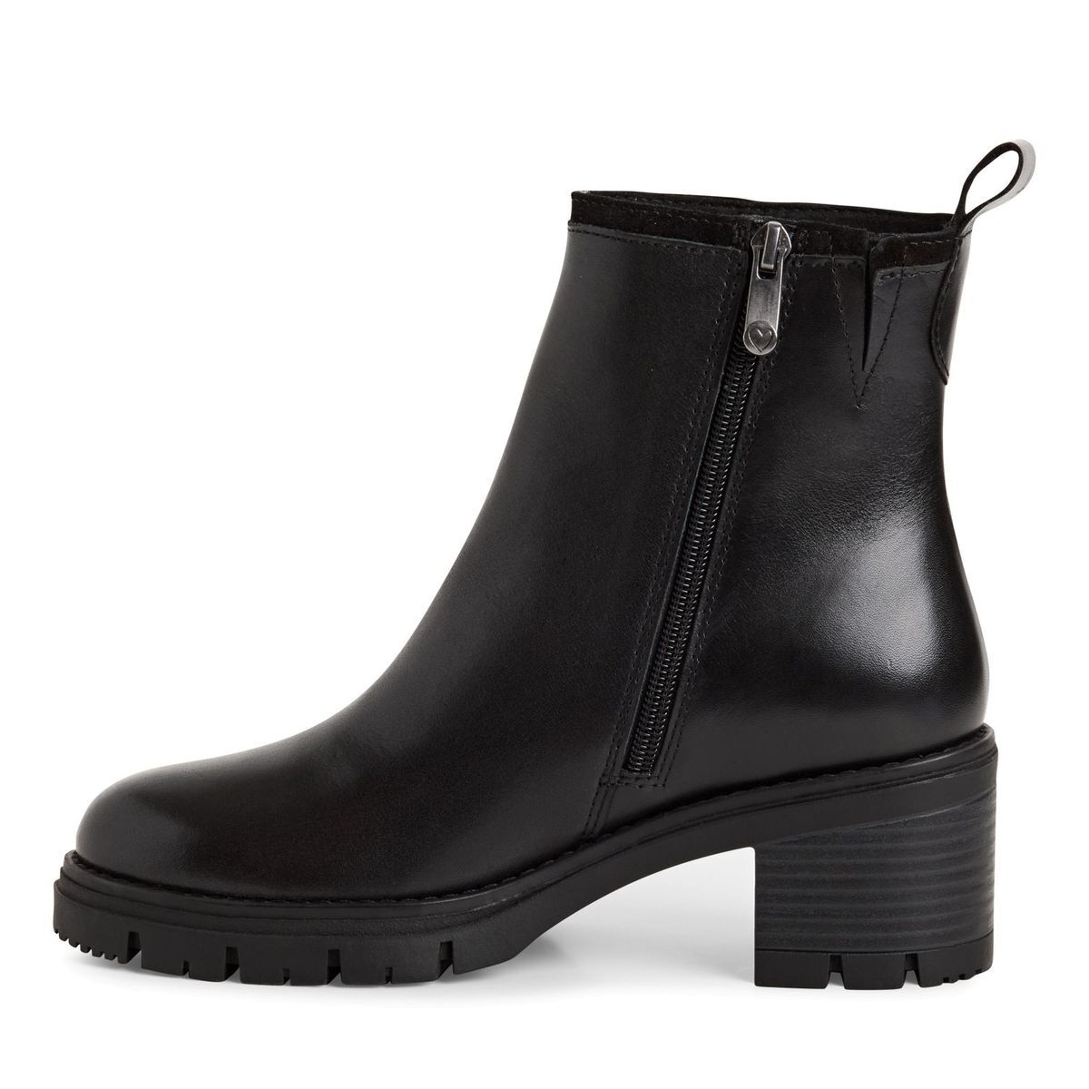 Bottine en cuir noir, MARCO TOZZI