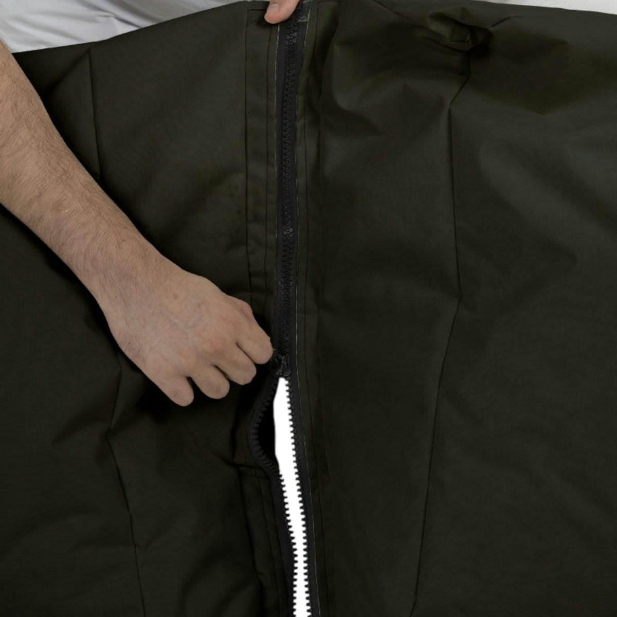 Chilienne de jardin dépliable en tissu imperméable ARTA noir, PIER IMPORT