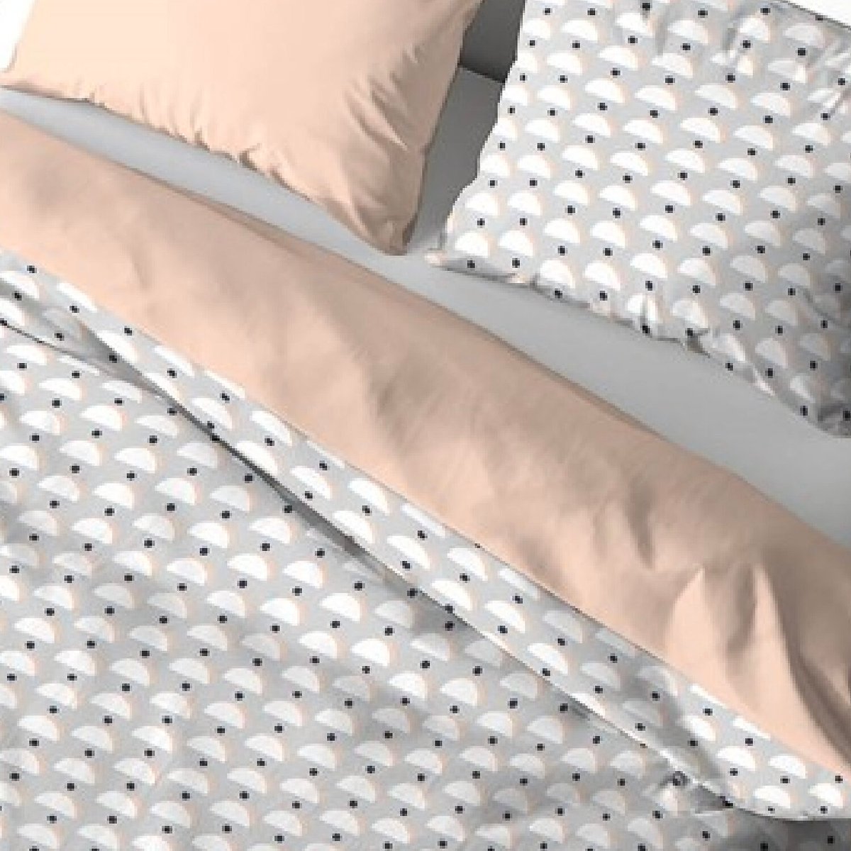 Parure housse de couette polyester, Lobe gris, C DESIGN HOME TEXTILE