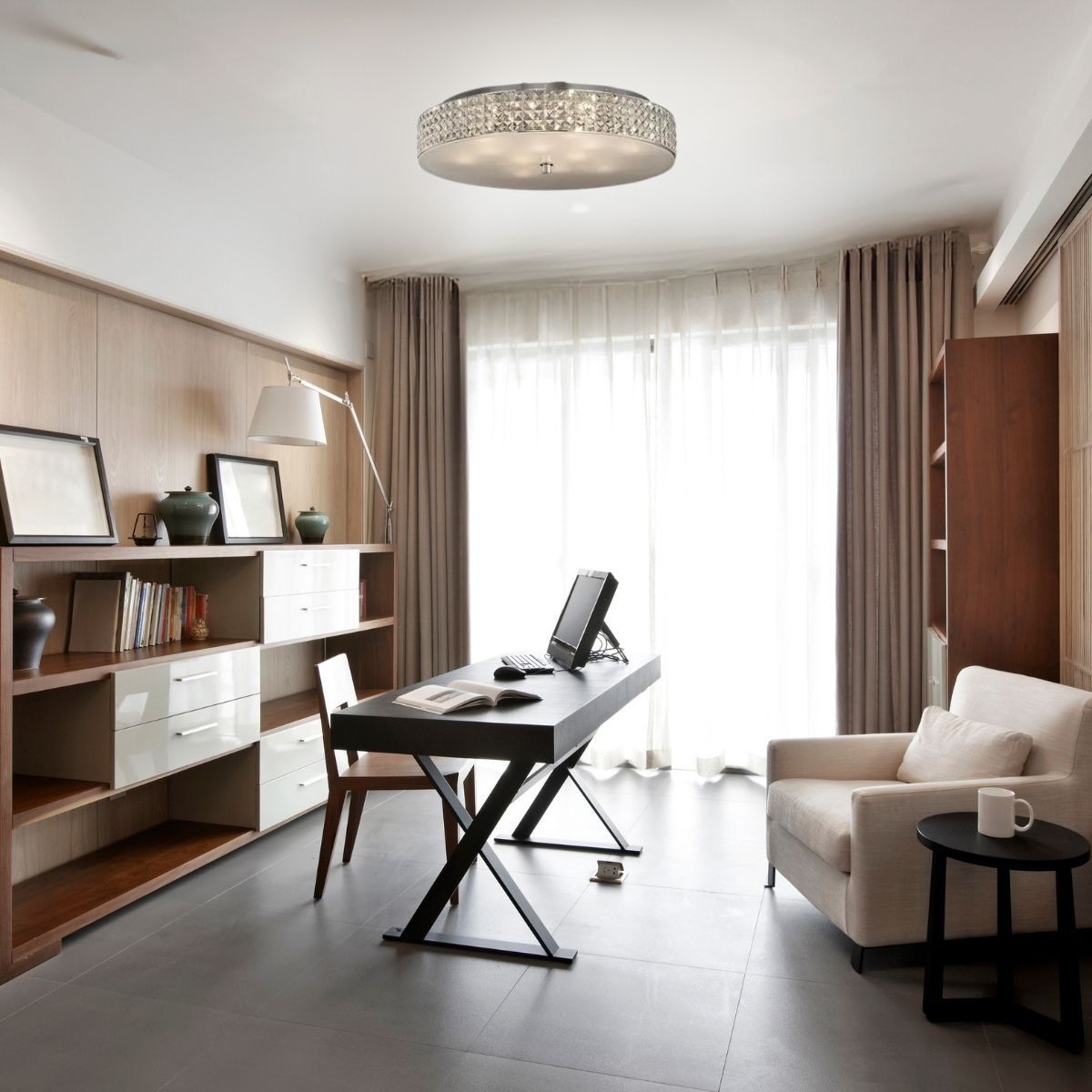 Plafonnier ROMA marron, IDEAL LUX