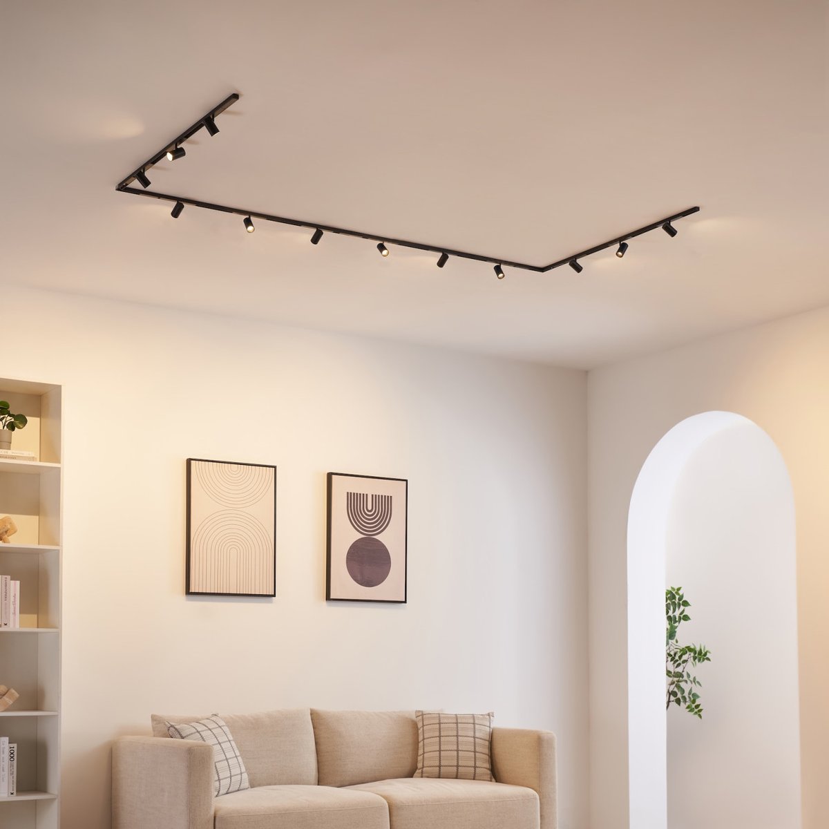 Kit rail magnétique 80W en U - LYNE noir, KOSILUM