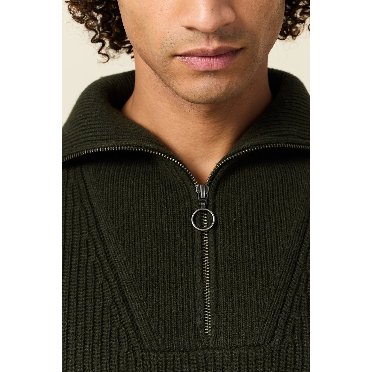 Pull col camionneur vert kaki, BONOBO