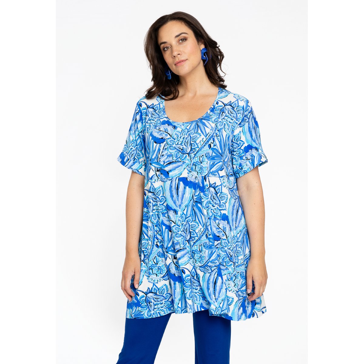 Tunique avec manches courtes bleu, YOEK
