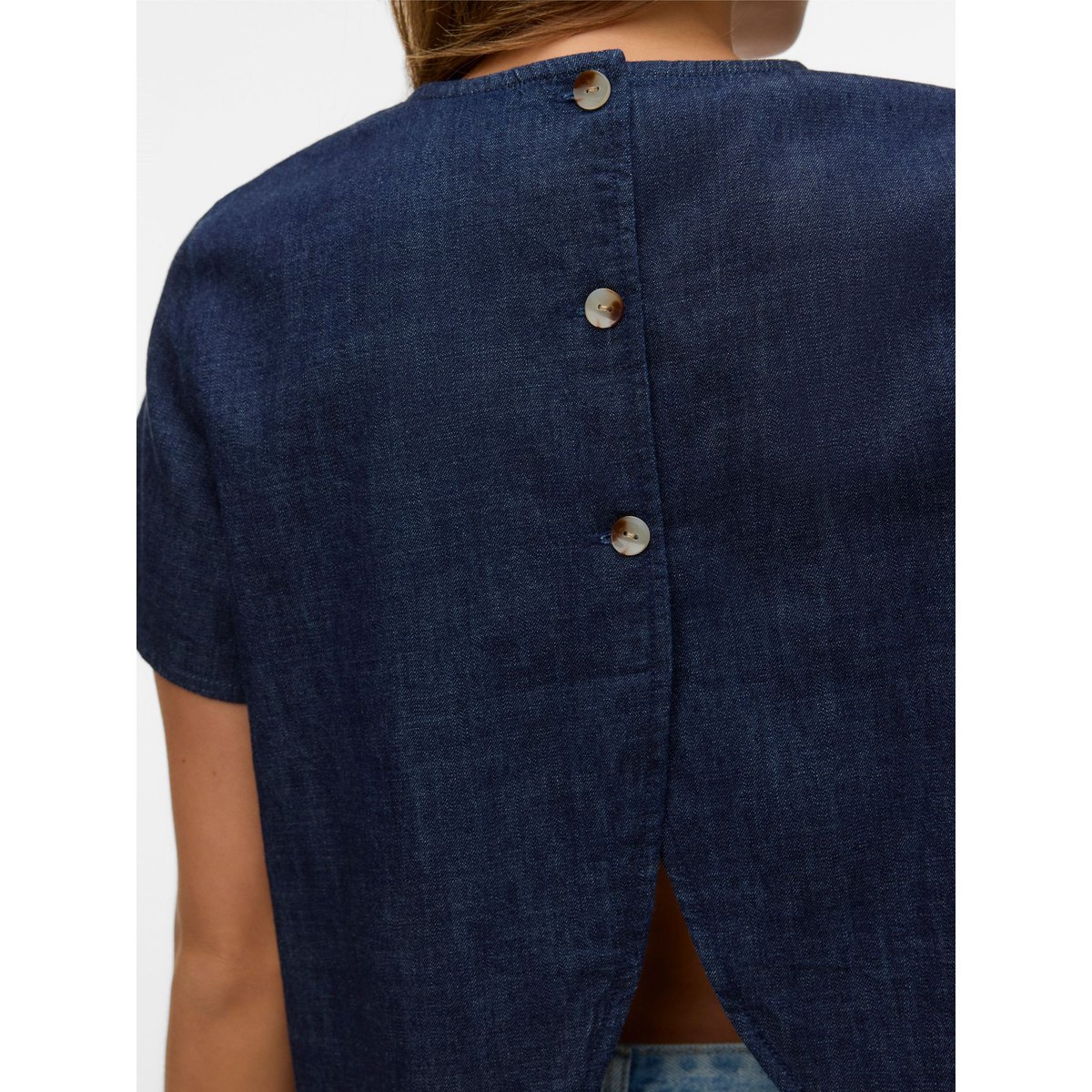 Top bleue - dark blue denim 1, VERO MODA