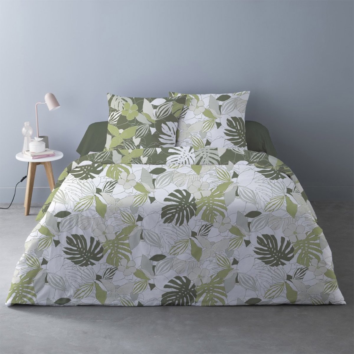 Housse De Couette 240x220 Chika Vert + 2 Taies vert, DECORATIE