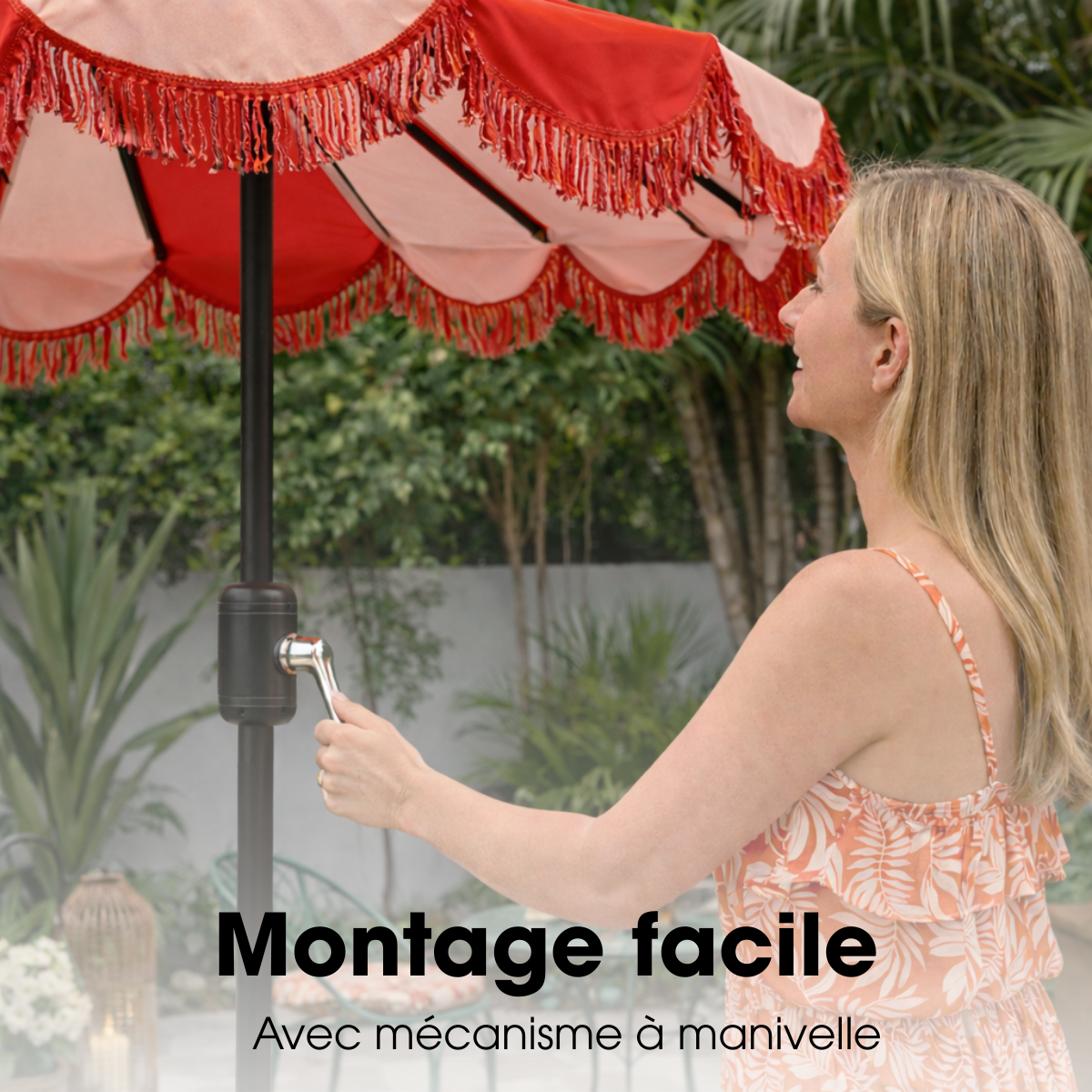 Parasol KIM rouge, MICA DECORATIONS