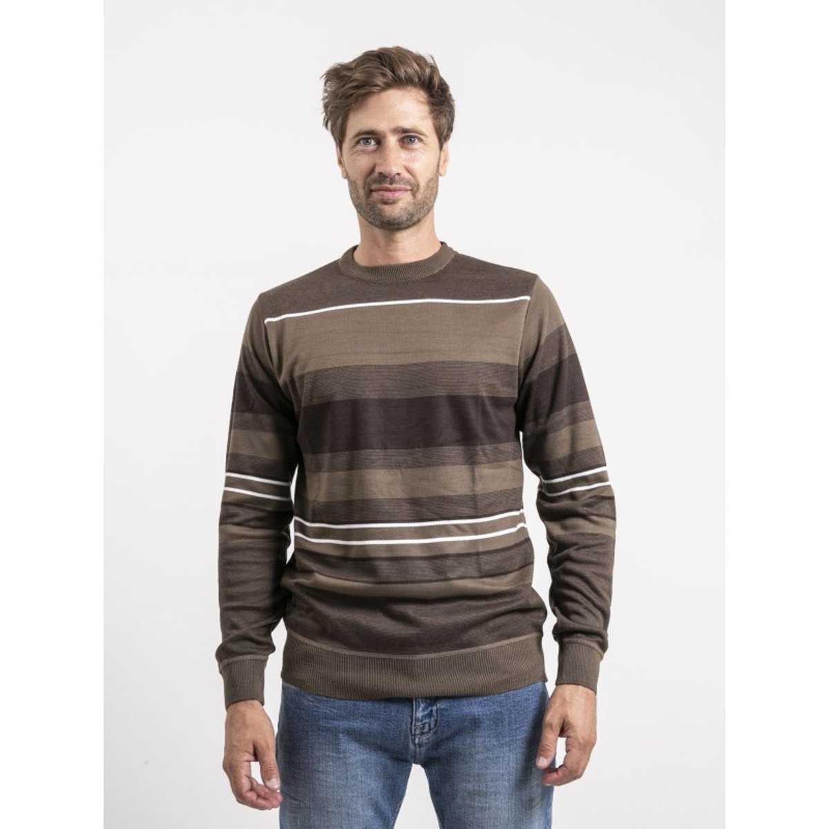 Pull Col Rond Loniwill marron, RITCHIE
