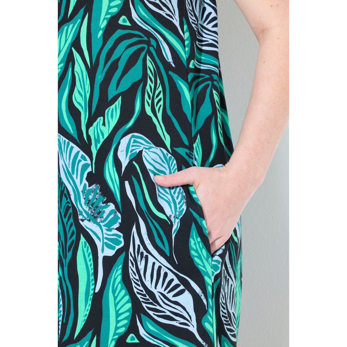 Combinaison en jersey, motif jungle noir, ULLA POPKEN