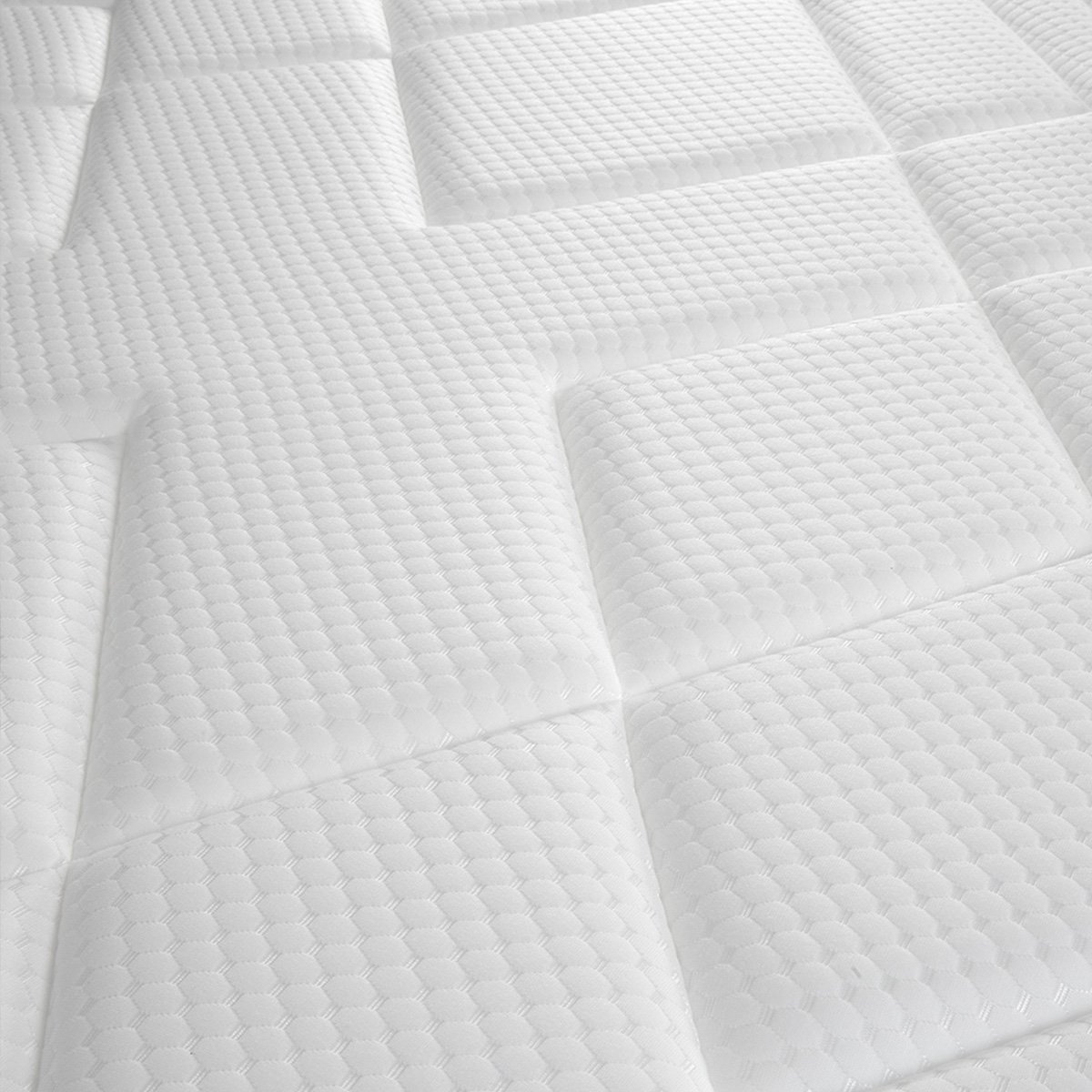 Matelas Ressorts ensachés Bellevue 90x200 cm Accueil Mémoire de forme blanc, BELLECOUR