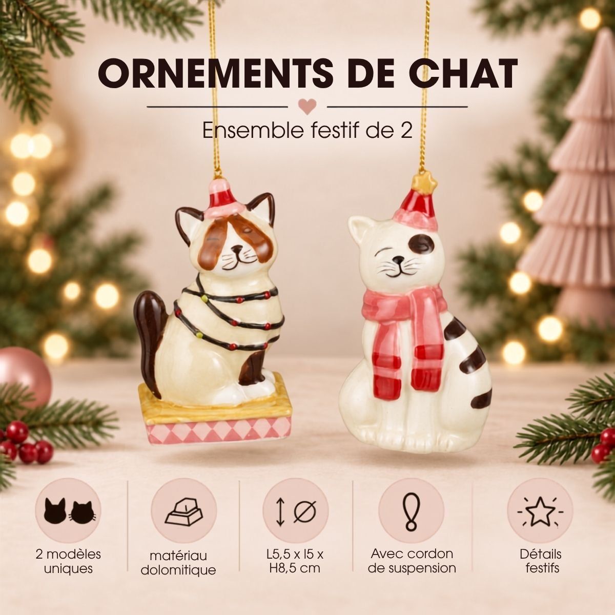 Boule de Noël brun, MICA DECORATIONS