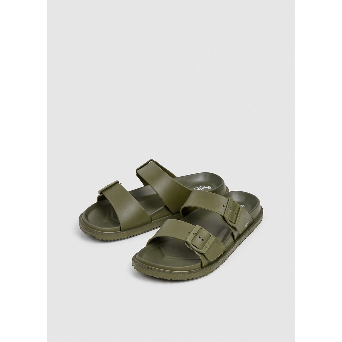 Mules doubles brides Ocean Brand kaki, PEPE JEANS