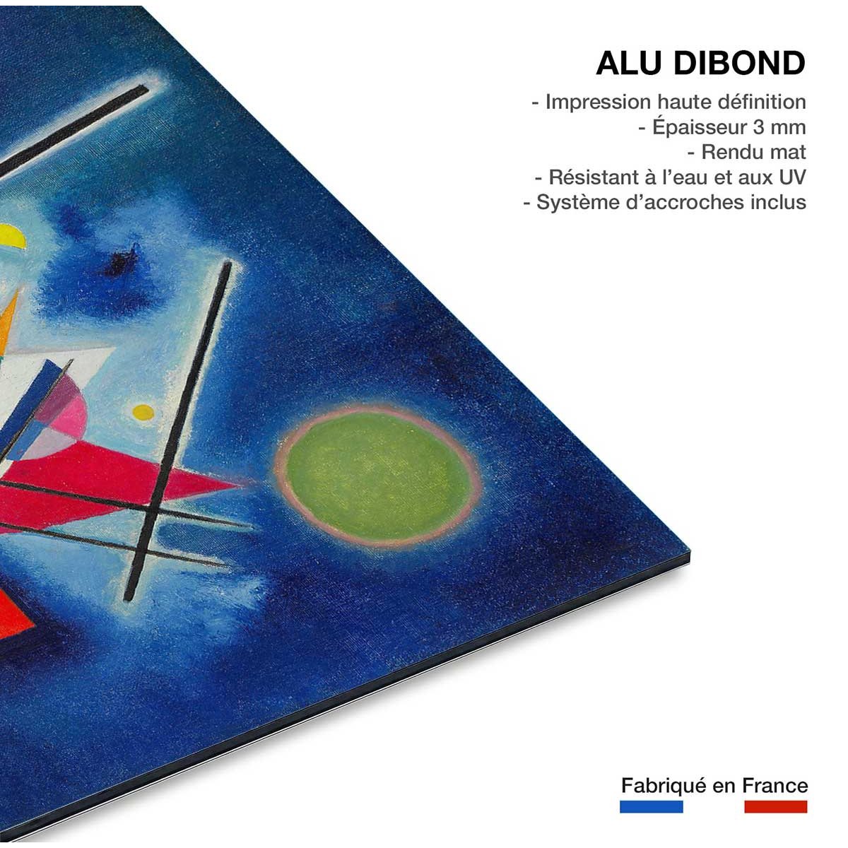 Tableau célèbre Kandinsky Blue Painting tableau alu dibond, HEXOA