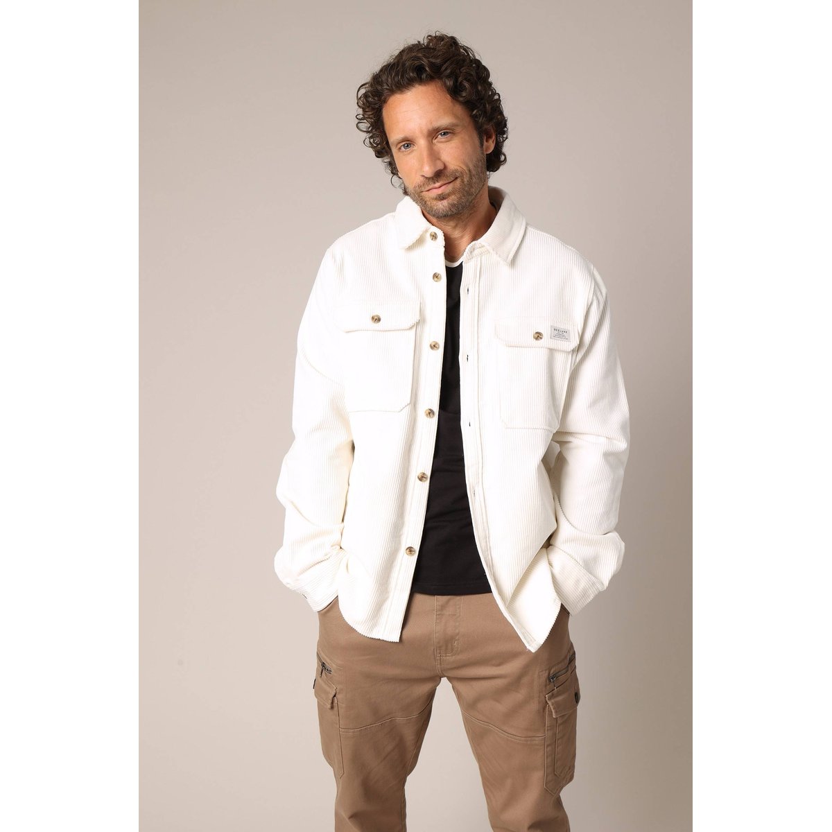 Surchemise en velours 100% coton ALINO ecru, DEELUXE