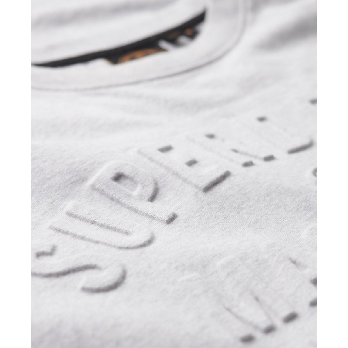 T-shirt à motif Workwear en relief gris glacier chiné, SUPERDRY
