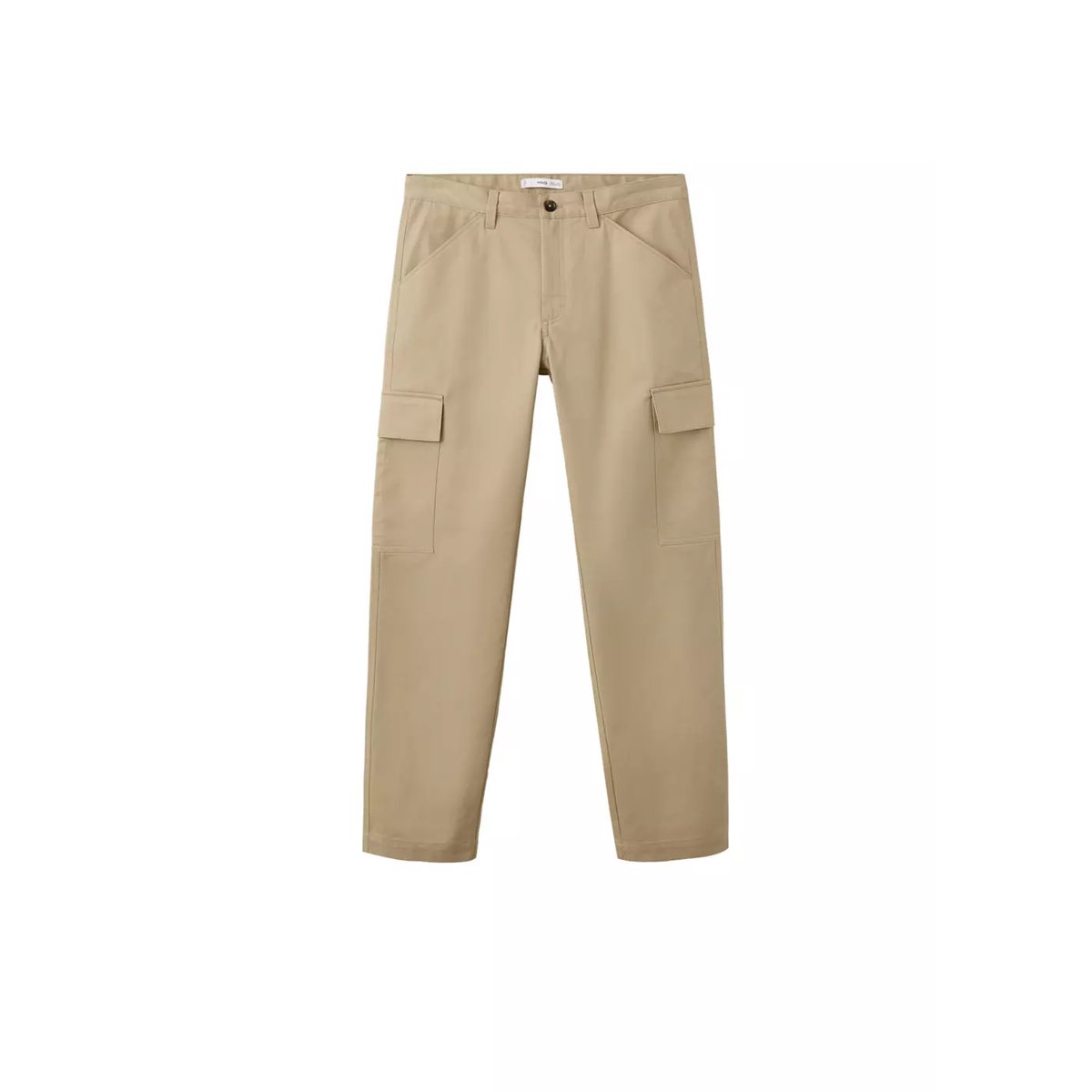 Pantalon cargo 100 % coton beige, MANGO MAN