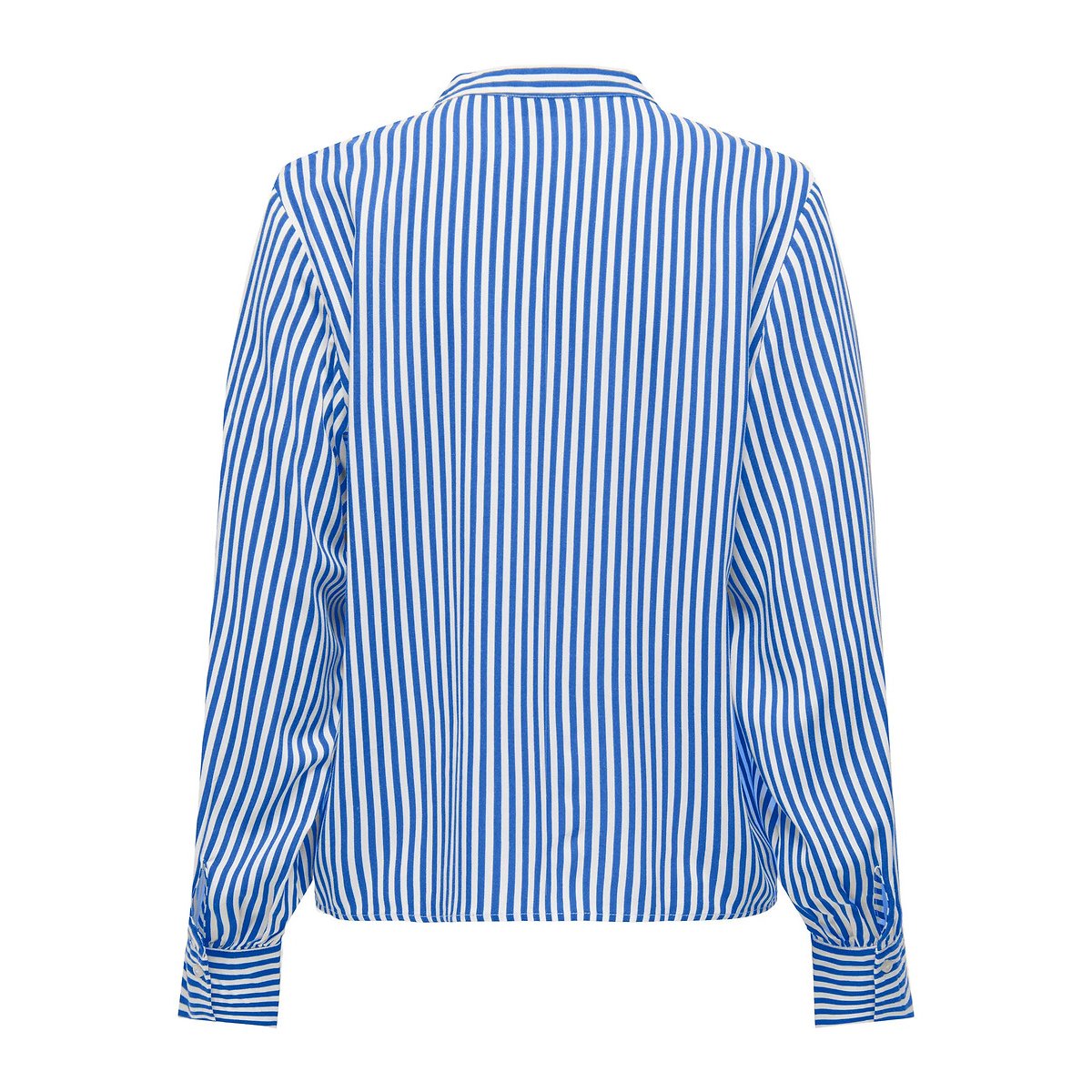 Striped Draping V-Neck Blouse blue striped, JDY