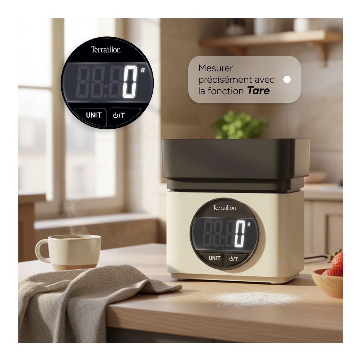 Balance de cuisine BA22 MYTHIQUE CREME 15601 couleur unique, TERRAILLON