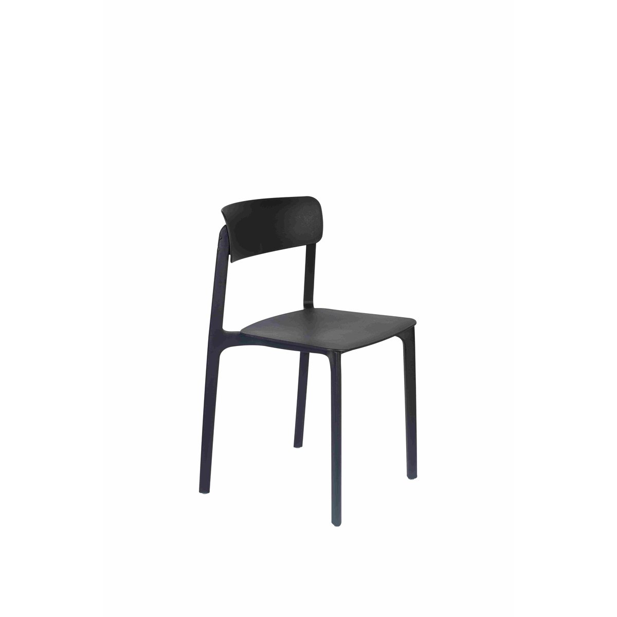 Chaise de salle à manger empilable (lot de 4), CLIVE noir, BOITE A DESIGN