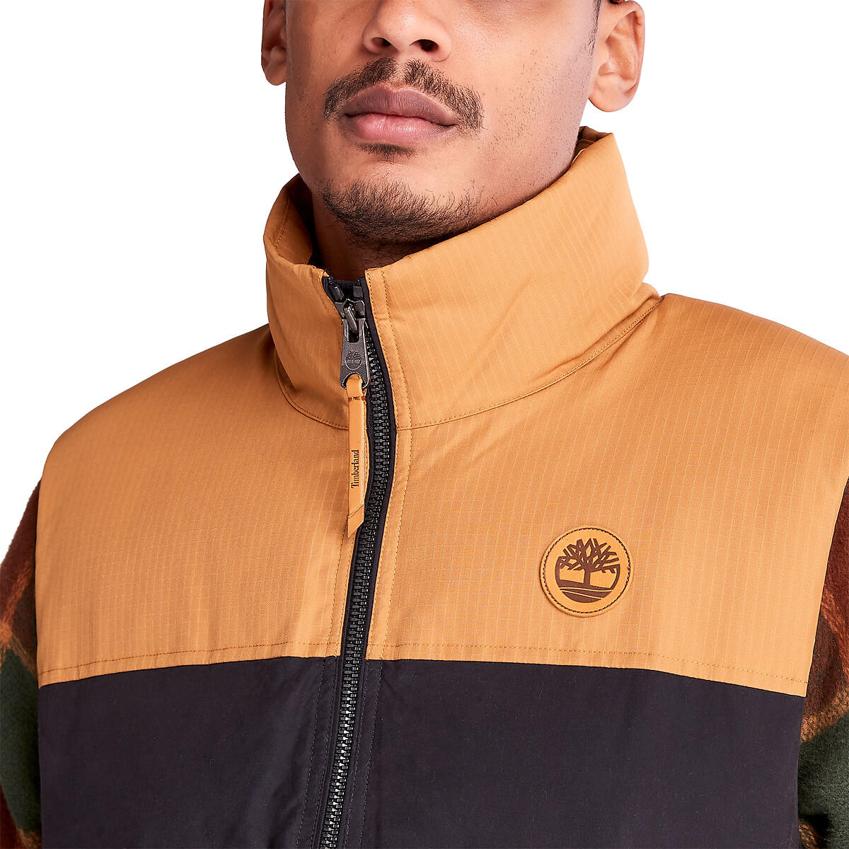 Two-Tone Padded Gilet in Cotton Mix black, TIMBERLAND