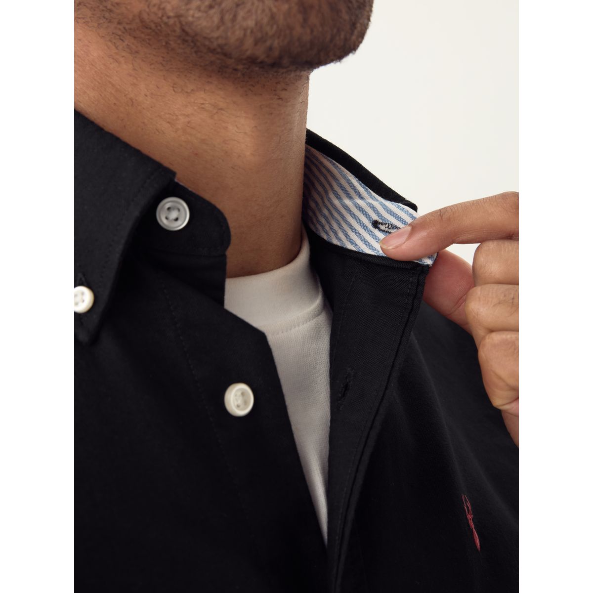 Chemise oxford à manches courtes noir, NEXT