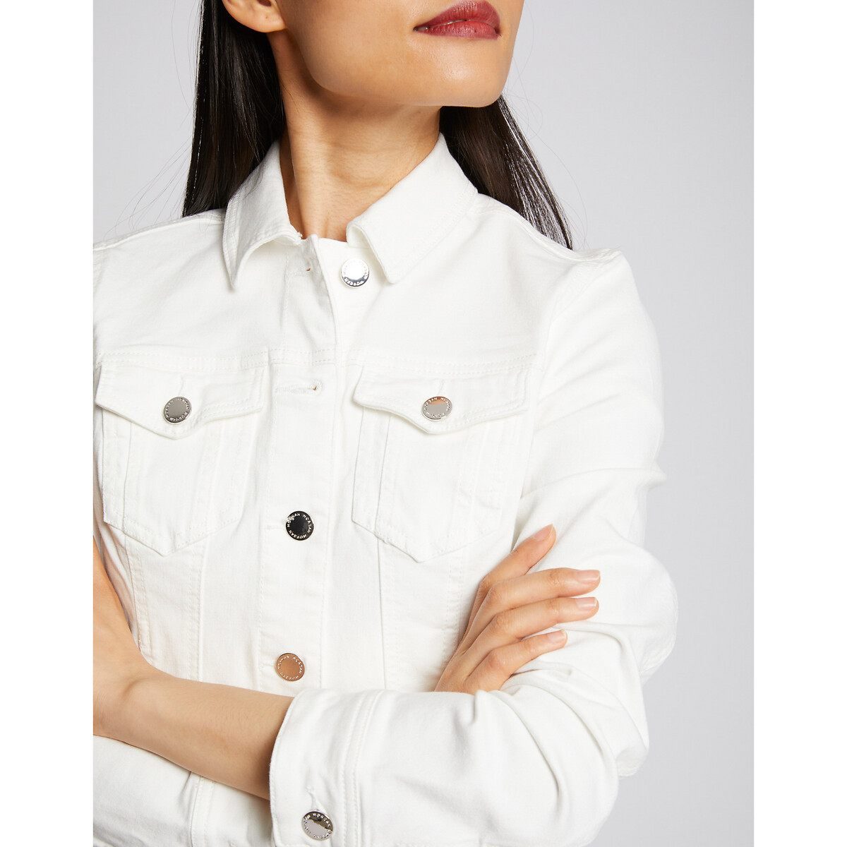 Veste jean blanc, MORGAN