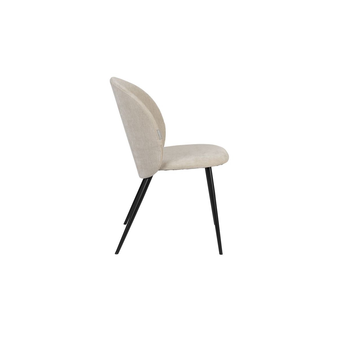 Chaise design en tissu (lot de 2) beige, ZUIVER