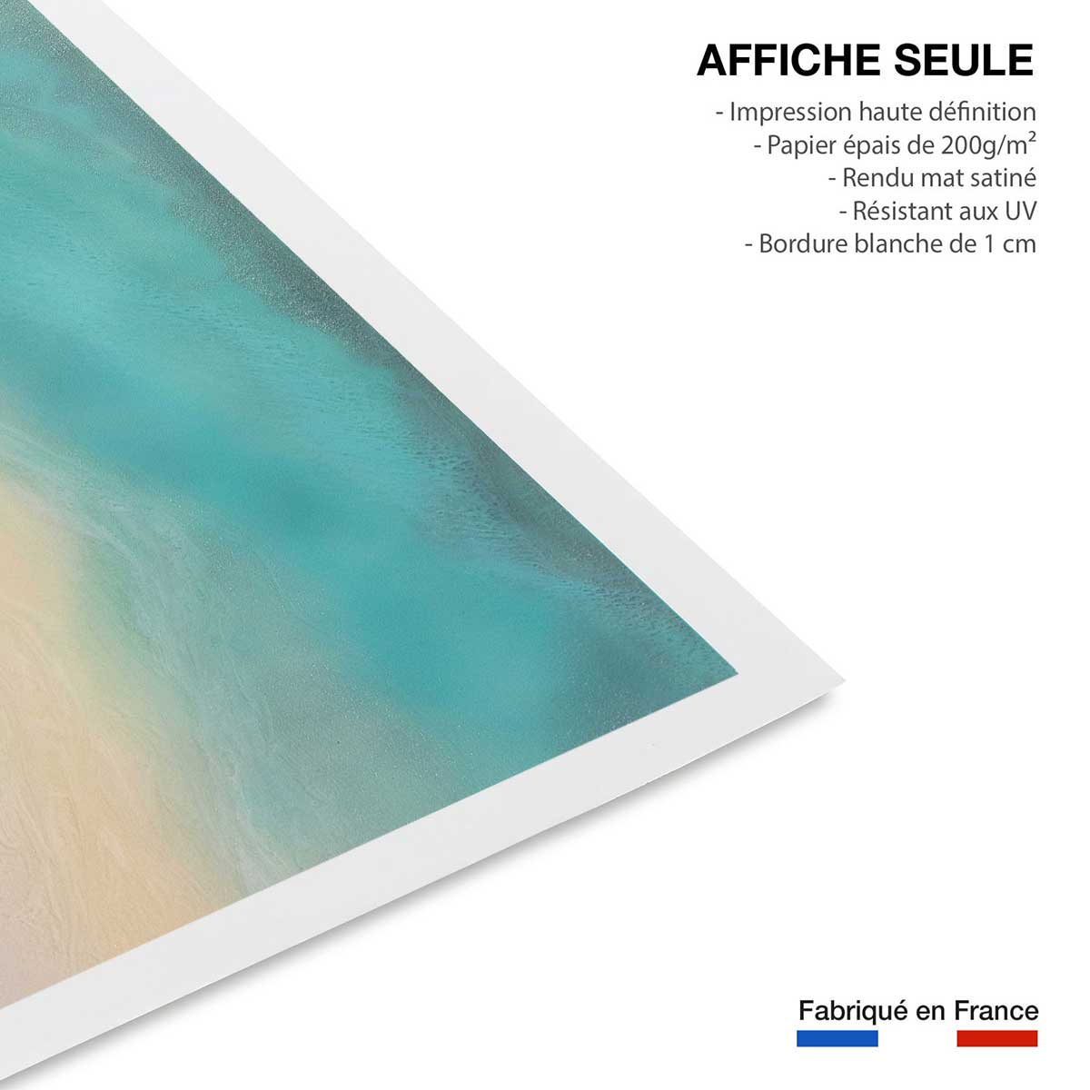 Poster abstrait seaside affiche seule, HEXOA