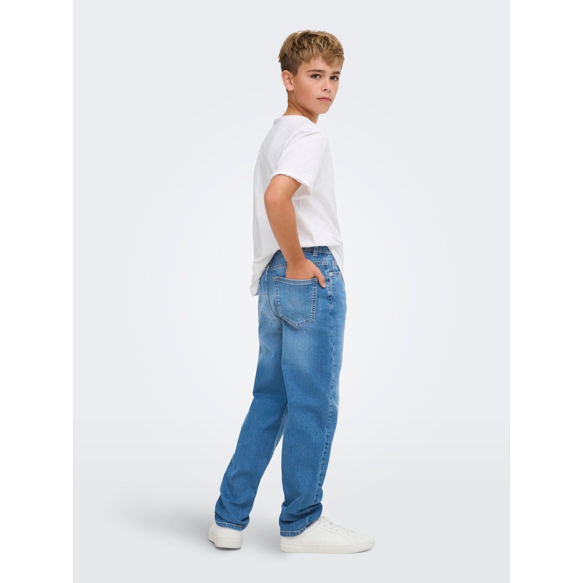 Jean À Coupe Ample medium blue denim 1, ONLY & SONS JUNIOR