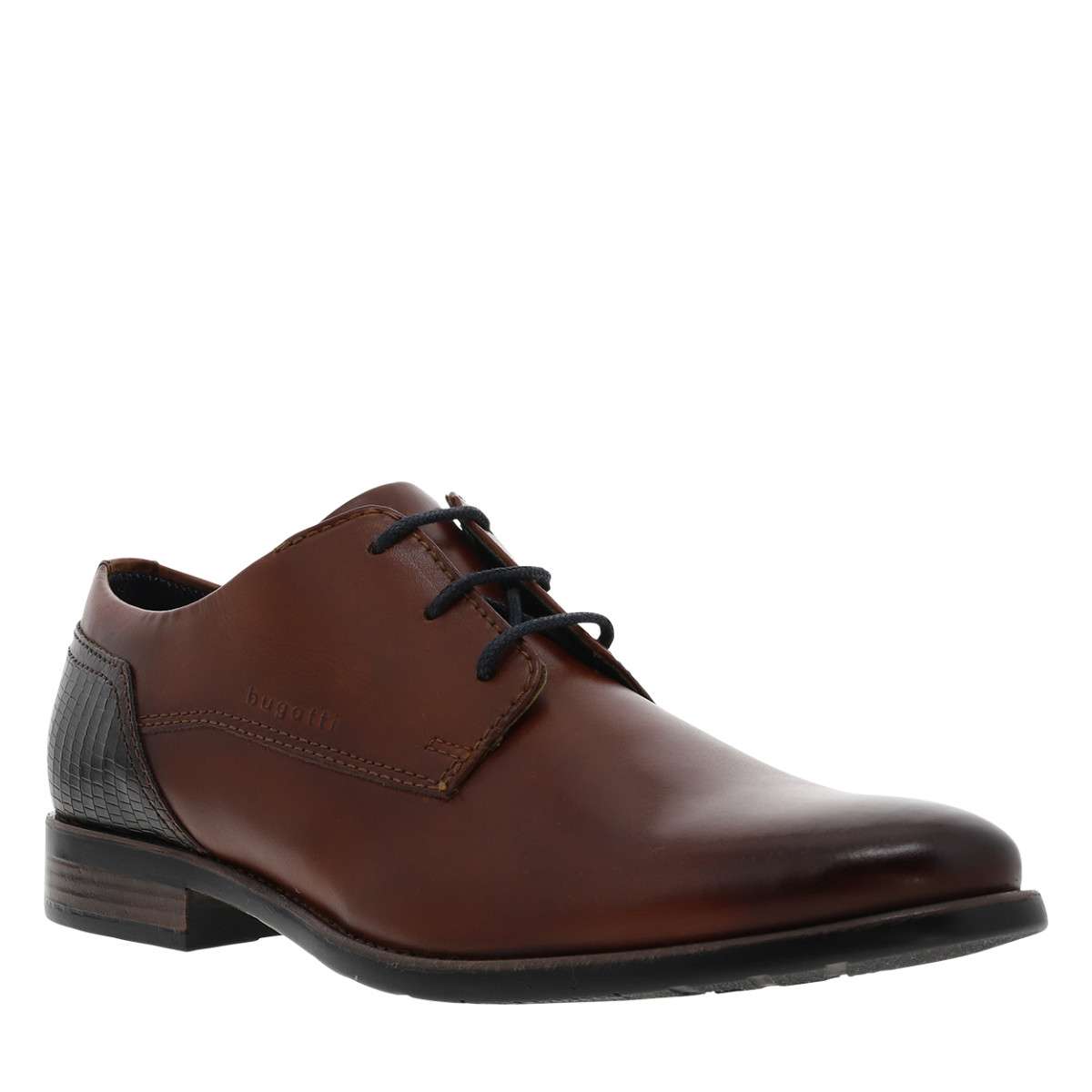 Derbies LICIO ECO cuir talon plat marron, BUGATTI