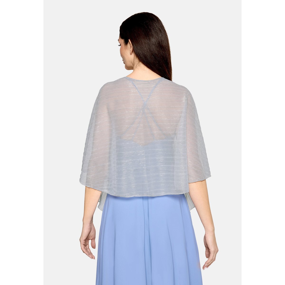 Cape au look scintillant gris/argenté, VERA MONT