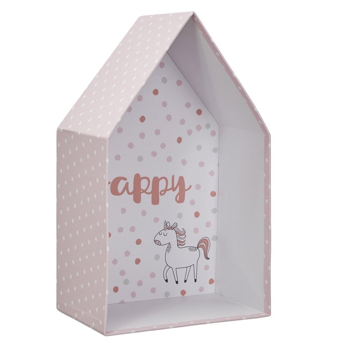 Lot de 3 boites gigognes Maison fille rose, DECORATIE
