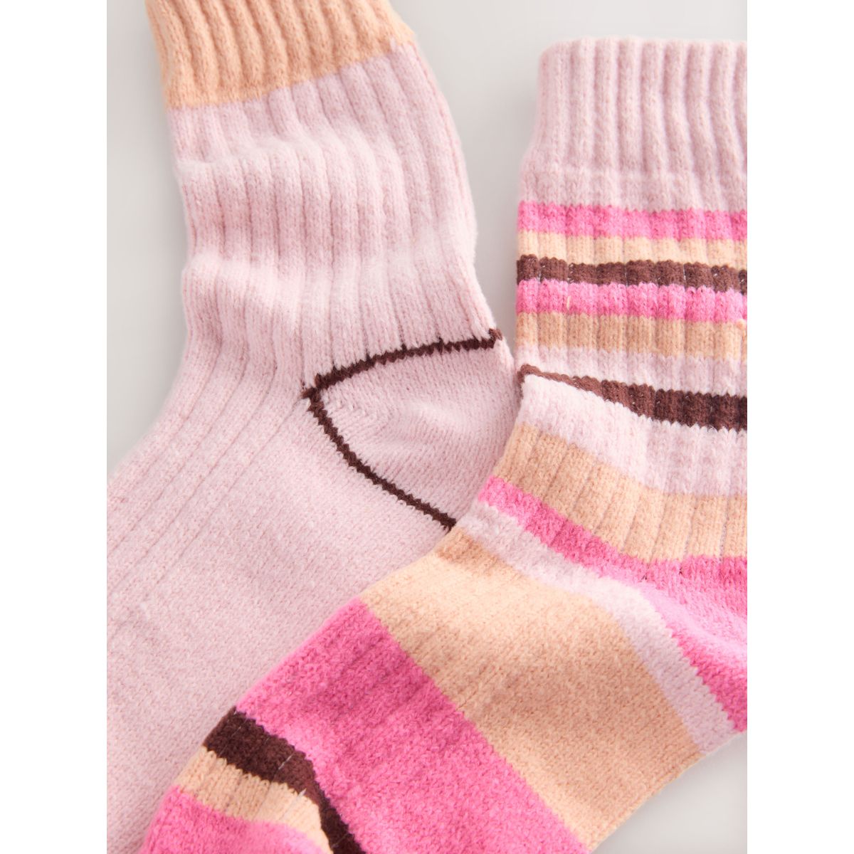 Chaussettes très confortables, 2 paires rayures multicolores, NEXT