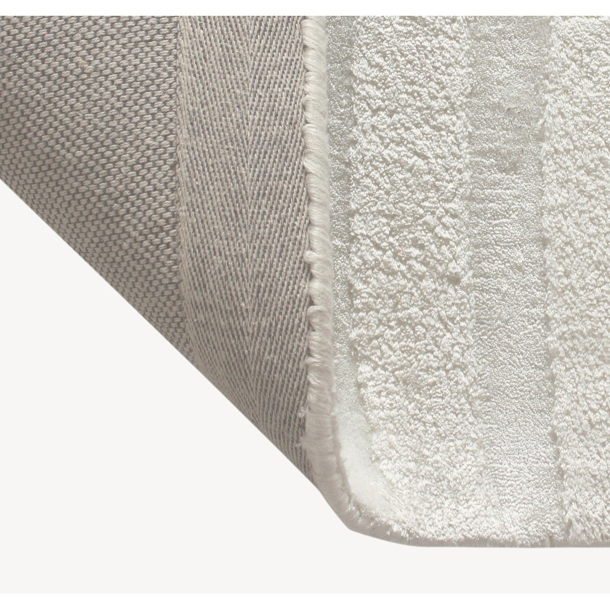 Tapis rectangulaire en viscose Dana blanc cassé, SIA HOME