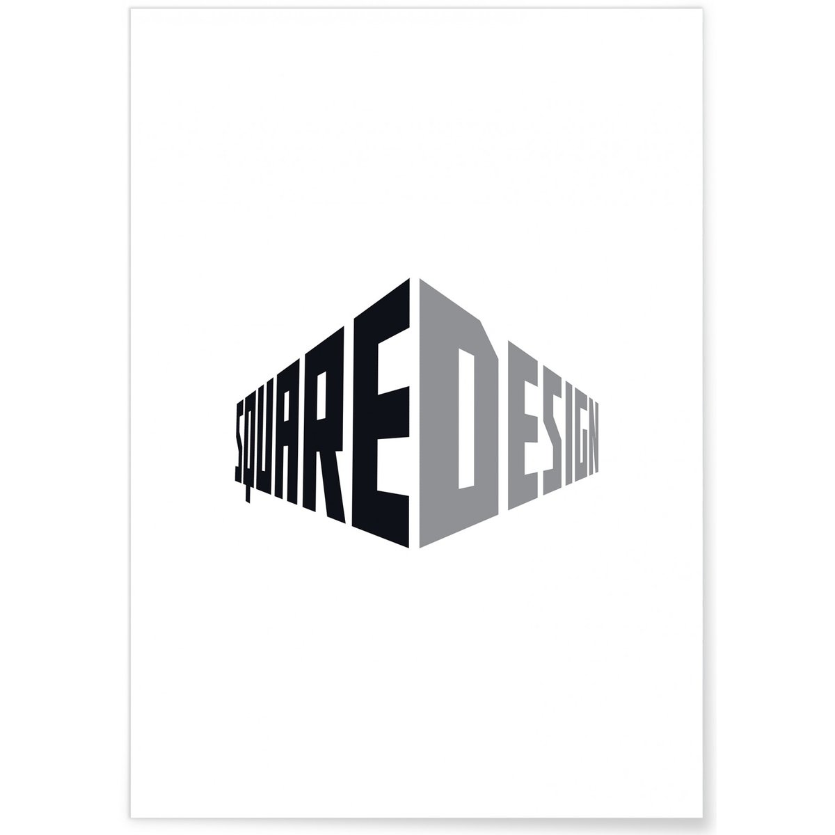 Affiche Square Design blanc, L'AFFICHERIE