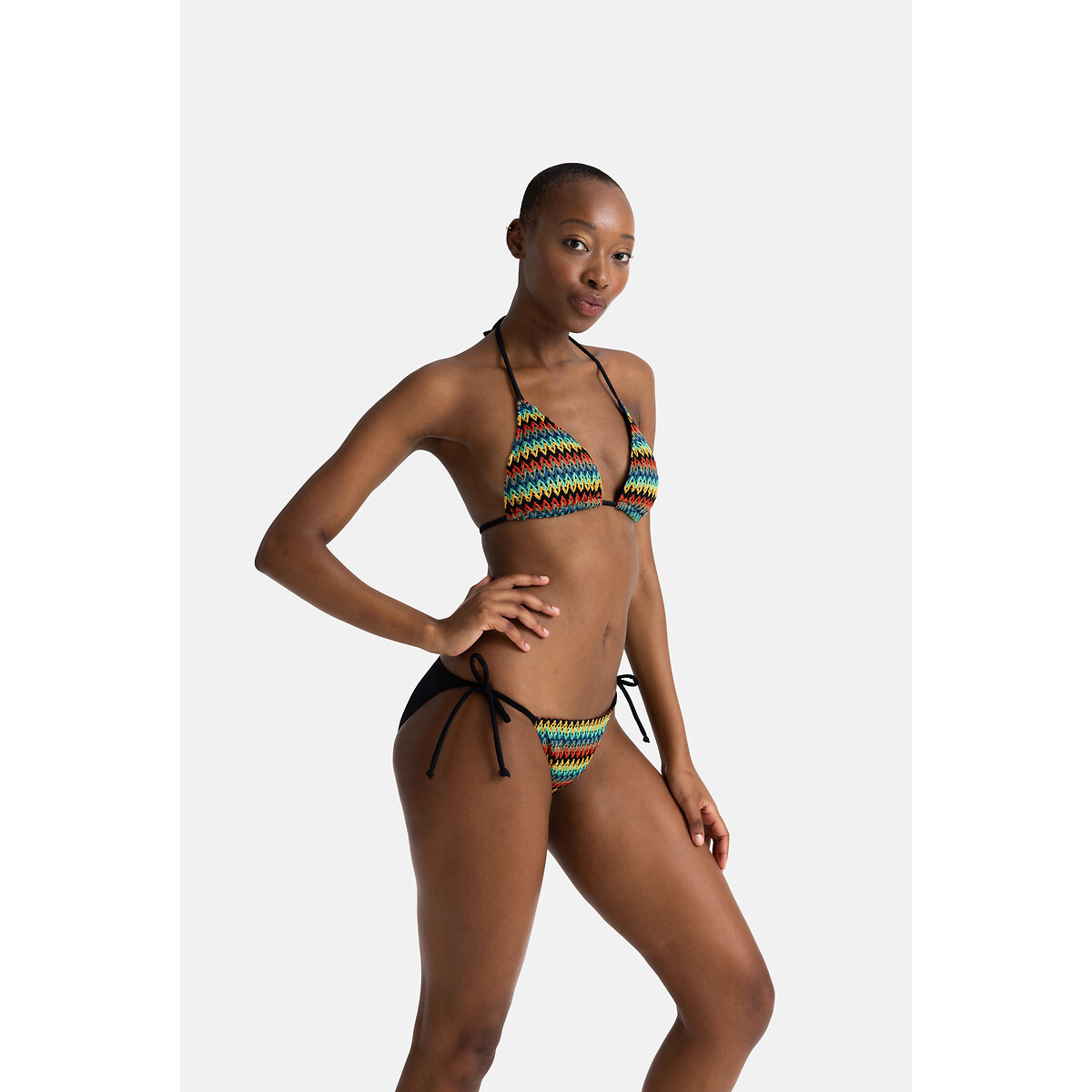 Keta Crochet Bikini Bottoms multi-coloured striped, DORINA