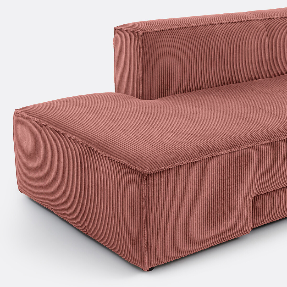 Ecksofa, ausziehbar, Cord, Ginosa altrosa, LA REDOUTE INTERIEURS