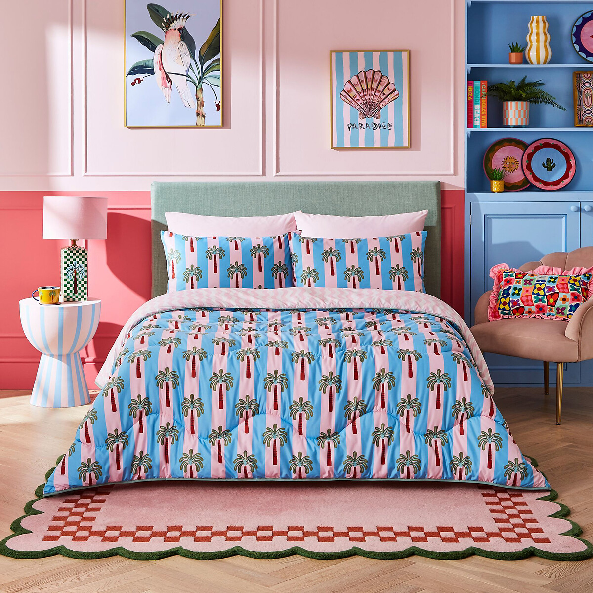 Eleanor Bowmer 10.5 Tog Electric Coast Coverless Duvet and Pillowcase Set multi-coloured, NIGHT LARK
